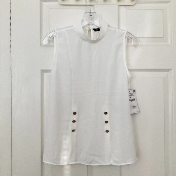 NEW Zara Basic Collection Sleeveless Mock-Neck Blouse - Picture 1 of 5